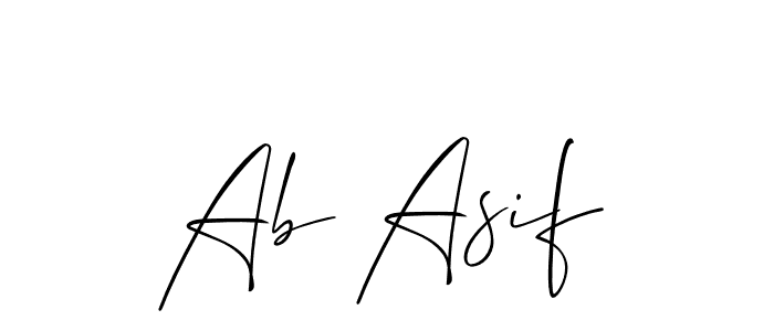 Create a beautiful signature design for name Ab Asif. With this signature (Allison_Script) fonts, you can make a handwritten signature for free. Ab Asif signature style 2 images and pictures png