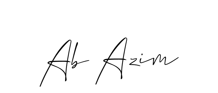 if you are searching for the best signature style for your name Ab Azim. so please give up your signature search. here we have designed multiple signature styles  using Allison_Script. Ab Azim signature style 2 images and pictures png