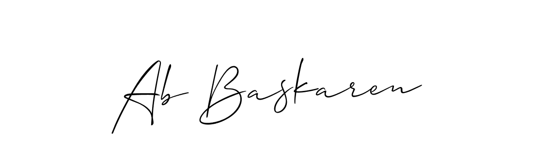 Similarly Allison_Script is the best handwritten signature design. Signature creator online .You can use it as an online autograph creator for name Ab Baskaren. Ab Baskaren signature style 2 images and pictures png
