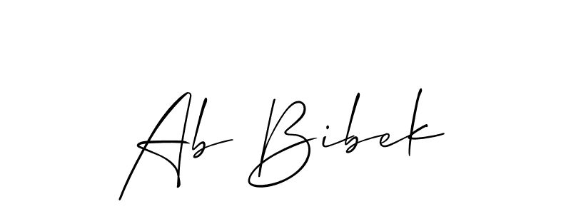 You should practise on your own different ways (Allison_Script) to write your name (Ab Bibek) in signature. don't let someone else do it for you. Ab Bibek signature style 2 images and pictures png