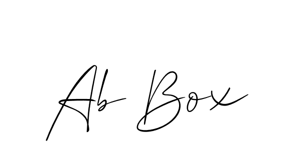 You should practise on your own different ways (Allison_Script) to write your name (Ab Box) in signature. don't let someone else do it for you. Ab Box signature style 2 images and pictures png