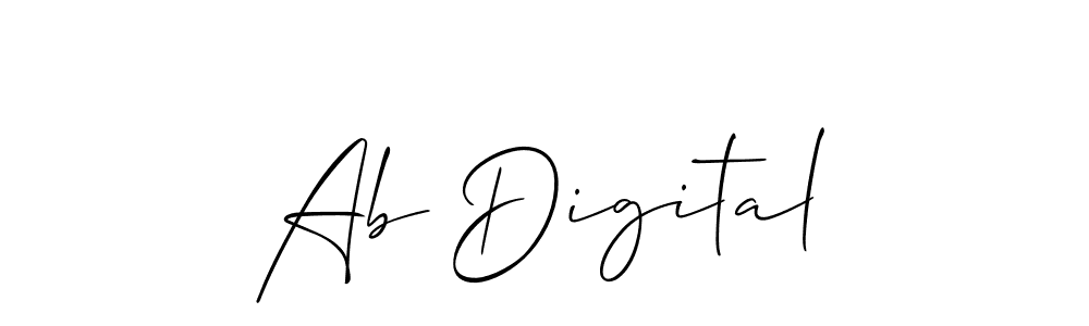 Once you've used our free online signature maker to create your best signature Allison_Script style, it's time to enjoy all of the benefits that Ab Digital name signing documents. Ab Digital signature style 2 images and pictures png