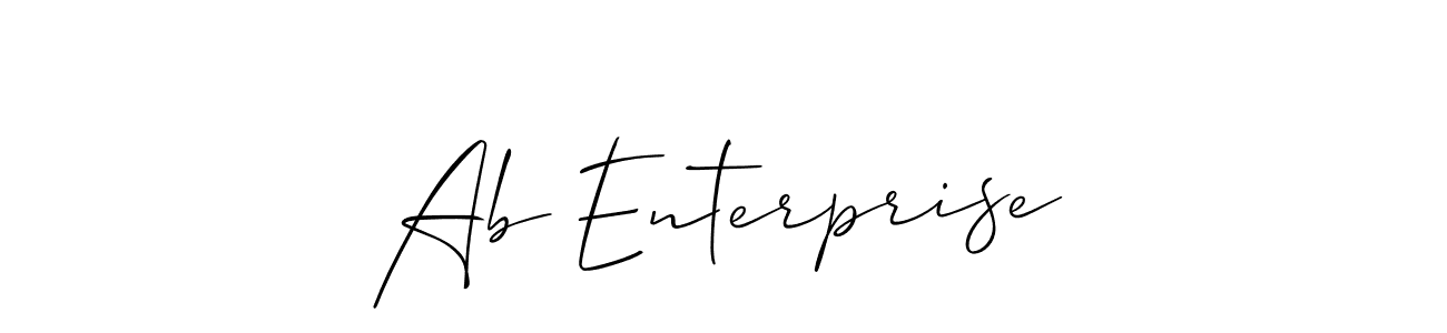 How to make Ab Enterprise name signature. Use Allison_Script style for creating short signs online. This is the latest handwritten sign. Ab Enterprise signature style 2 images and pictures png