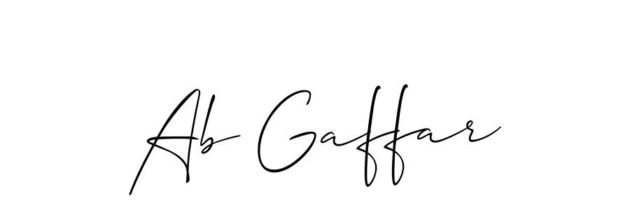 How to make Ab Gaffar name signature. Use Allison_Script style for creating short signs online. This is the latest handwritten sign. Ab Gaffar signature style 2 images and pictures png