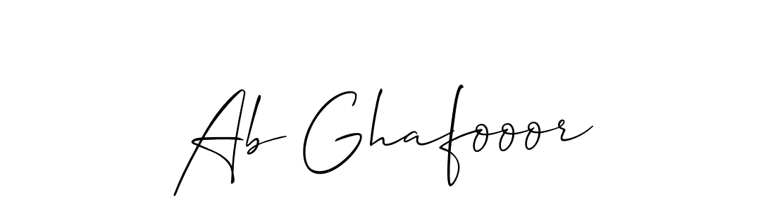 Ab Ghafooor stylish signature style. Best Handwritten Sign (Allison_Script) for my name. Handwritten Signature Collection Ideas for my name Ab Ghafooor. Ab Ghafooor signature style 2 images and pictures png