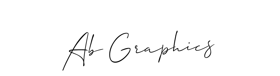 Design your own signature with our free online signature maker. With this signature software, you can create a handwritten (Allison_Script) signature for name Ab Graphics. Ab Graphics signature style 2 images and pictures png