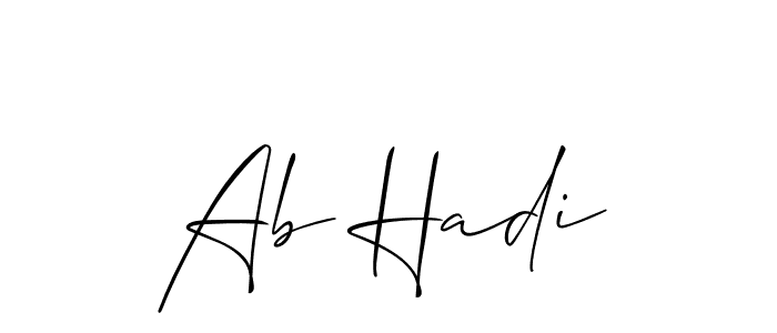 Best and Professional Signature Style for Ab Hadi. Allison_Script Best Signature Style Collection. Ab Hadi signature style 2 images and pictures png