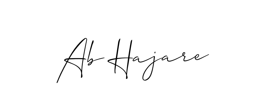 It looks lik you need a new signature style for name Ab Hajare. Design unique handwritten (Allison_Script) signature with our free signature maker in just a few clicks. Ab Hajare signature style 2 images and pictures png