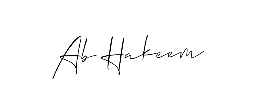 It looks lik you need a new signature style for name Ab Hakeem. Design unique handwritten (Allison_Script) signature with our free signature maker in just a few clicks. Ab Hakeem signature style 2 images and pictures png