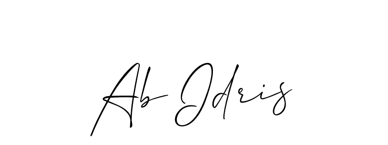 Make a beautiful signature design for name Ab Idris. Use this online signature maker to create a handwritten signature for free. Ab Idris signature style 2 images and pictures png