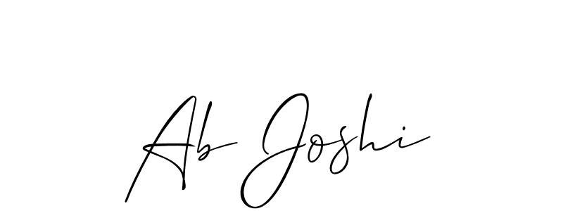 How to Draw Ab Joshi signature style? Allison_Script is a latest design signature styles for name Ab Joshi. Ab Joshi signature style 2 images and pictures png