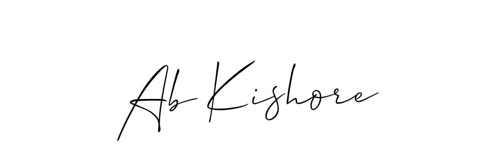 Create a beautiful signature design for name Ab Kishore. With this signature (Allison_Script) fonts, you can make a handwritten signature for free. Ab Kishore signature style 2 images and pictures png