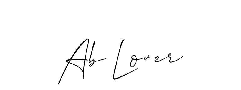 How to make Ab Lover signature? Allison_Script is a professional autograph style. Create handwritten signature for Ab Lover name. Ab Lover signature style 2 images and pictures png
