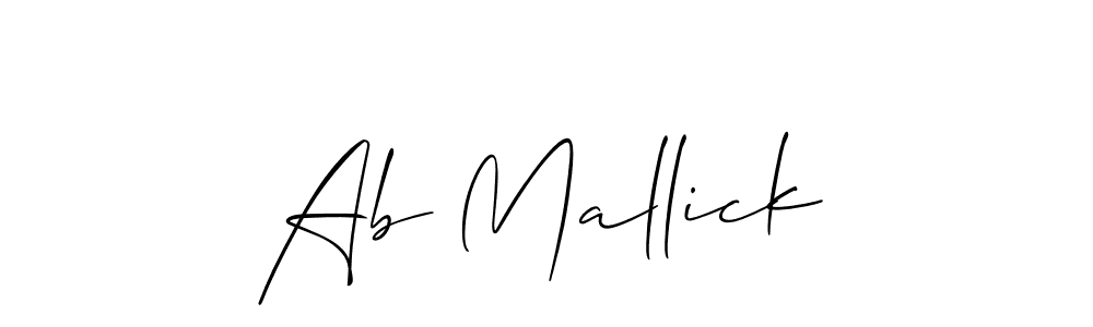 Create a beautiful signature design for name Ab Mallick. With this signature (Allison_Script) fonts, you can make a handwritten signature for free. Ab Mallick signature style 2 images and pictures png