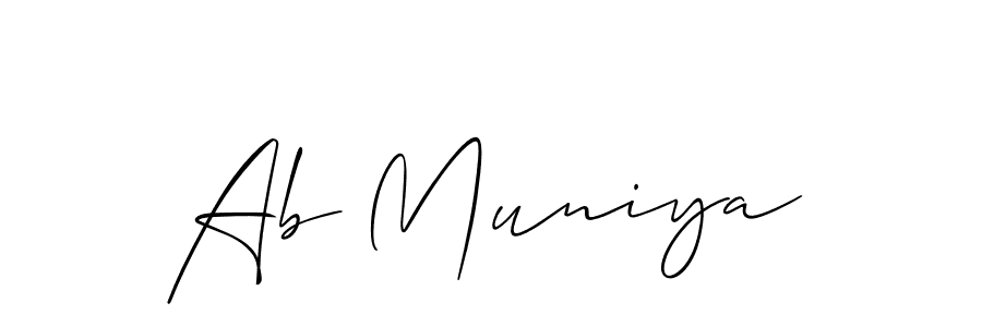 Once you've used our free online signature maker to create your best signature Allison_Script style, it's time to enjoy all of the benefits that Ab Muniya name signing documents. Ab Muniya signature style 2 images and pictures png