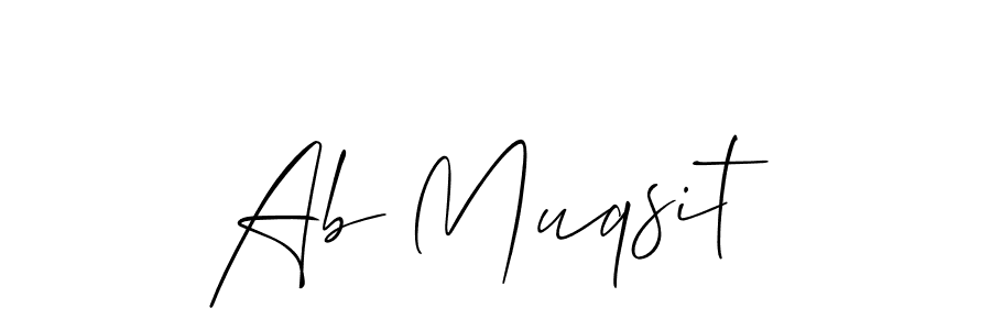 Create a beautiful signature design for name Ab Muqsit. With this signature (Allison_Script) fonts, you can make a handwritten signature for free. Ab Muqsit signature style 2 images and pictures png