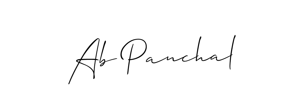 Similarly Allison_Script is the best handwritten signature design. Signature creator online .You can use it as an online autograph creator for name Ab Panchal. Ab Panchal signature style 2 images and pictures png
