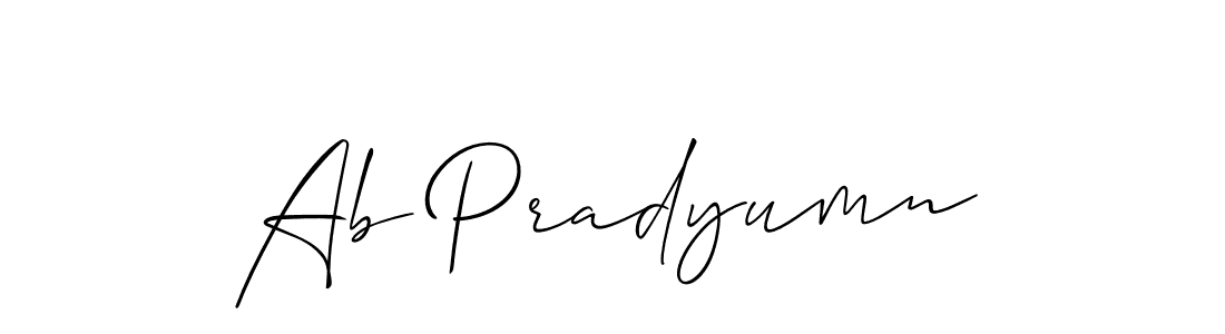 How to Draw Ab Pradyumn signature style? Allison_Script is a latest design signature styles for name Ab Pradyumn. Ab Pradyumn signature style 2 images and pictures png