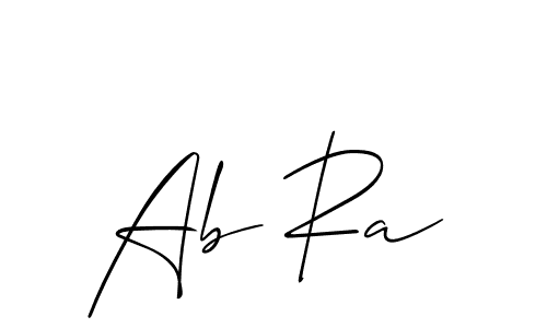 Ab Ra stylish signature style. Best Handwritten Sign (Allison_Script) for my name. Handwritten Signature Collection Ideas for my name Ab Ra. Ab Ra signature style 2 images and pictures png