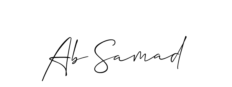 How to make Ab Samad name signature. Use Allison_Script style for creating short signs online. This is the latest handwritten sign. Ab Samad signature style 2 images and pictures png