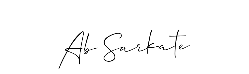 It looks lik you need a new signature style for name Ab Sarkate. Design unique handwritten (Allison_Script) signature with our free signature maker in just a few clicks. Ab Sarkate signature style 2 images and pictures png