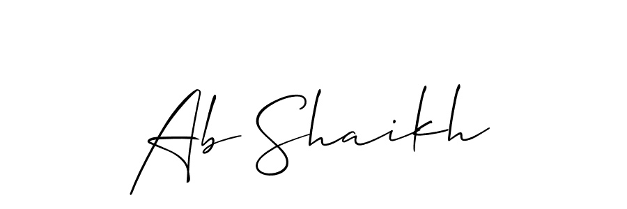 Best and Professional Signature Style for Ab Shaikh. Allison_Script Best Signature Style Collection. Ab Shaikh signature style 2 images and pictures png