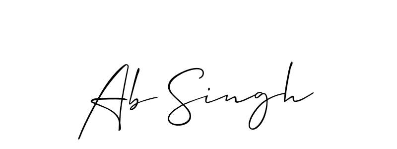 Ab Singh stylish signature style. Best Handwritten Sign (Allison_Script) for my name. Handwritten Signature Collection Ideas for my name Ab Singh. Ab Singh signature style 2 images and pictures png