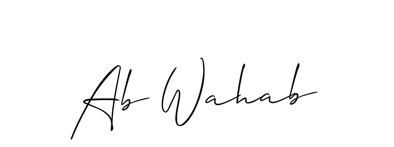 Make a short Ab Wahab signature style. Manage your documents anywhere anytime using Allison_Script. Create and add eSignatures, submit forms, share and send files easily. Ab Wahab signature style 2 images and pictures png
