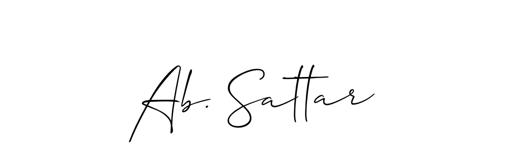 It looks lik you need a new signature style for name Ab. Sattar. Design unique handwritten (Allison_Script) signature with our free signature maker in just a few clicks. Ab. Sattar signature style 2 images and pictures png