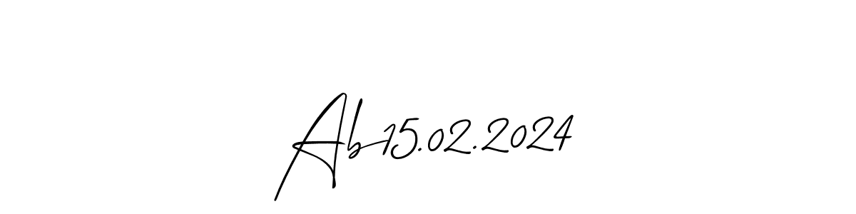 How to make Ab15.02.2024 name signature. Use Allison_Script style for creating short signs online. This is the latest handwritten sign. Ab15.02.2024 signature style 2 images and pictures png