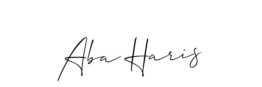 How to Draw Aba Haris signature style? Allison_Script is a latest design signature styles for name Aba Haris. Aba Haris signature style 2 images and pictures png