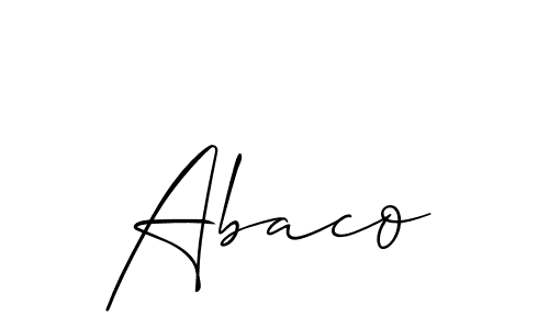 You should practise on your own different ways (Allison_Script) to write your name (Abaco) in signature. don't let someone else do it for you. Abaco signature style 2 images and pictures png