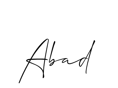 How to make Abad signature? Allison_Script is a professional autograph style. Create handwritten signature for Abad name. Abad signature style 2 images and pictures png