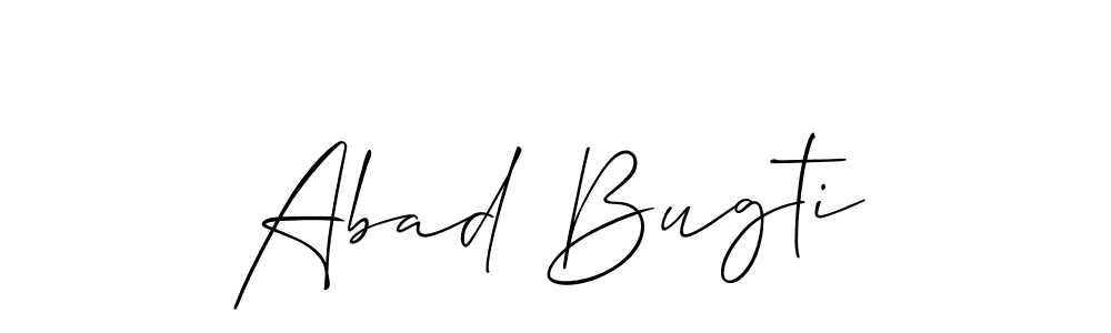 Make a beautiful signature design for name Abad Bugti. With this signature (Allison_Script) style, you can create a handwritten signature for free. Abad Bugti signature style 2 images and pictures png