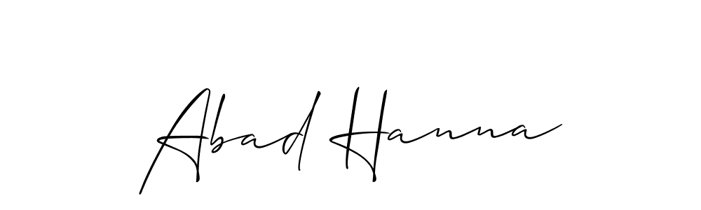 Abad Hanna stylish signature style. Best Handwritten Sign (Allison_Script) for my name. Handwritten Signature Collection Ideas for my name Abad Hanna. Abad Hanna signature style 2 images and pictures png