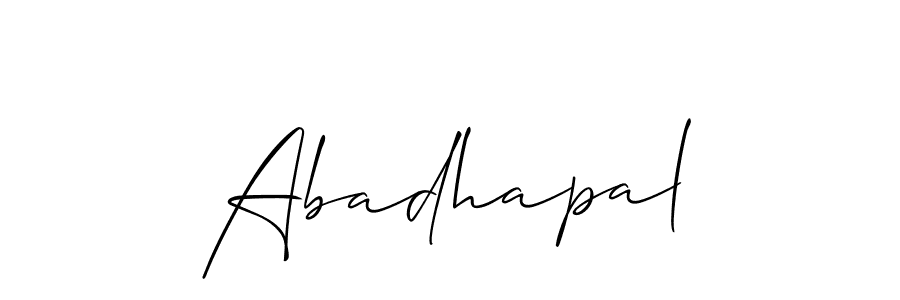 Create a beautiful signature design for name Abadhapal. With this signature (Allison_Script) fonts, you can make a handwritten signature for free. Abadhapal signature style 2 images and pictures png