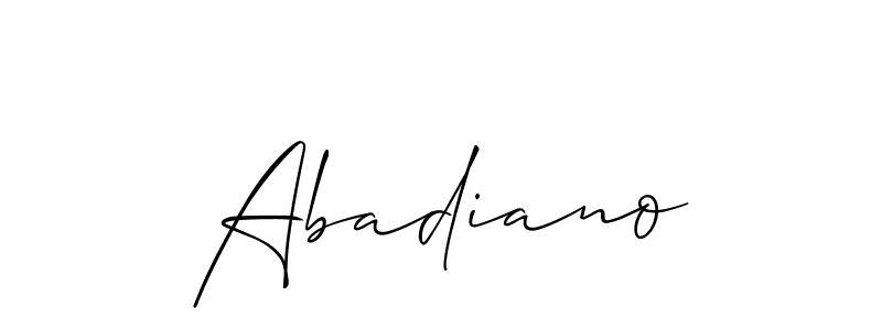 It looks lik you need a new signature style for name Abadiano. Design unique handwritten (Allison_Script) signature with our free signature maker in just a few clicks. Abadiano signature style 2 images and pictures png