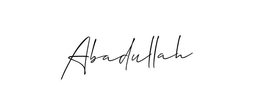 How to make Abadullah signature? Allison_Script is a professional autograph style. Create handwritten signature for Abadullah name. Abadullah signature style 2 images and pictures png