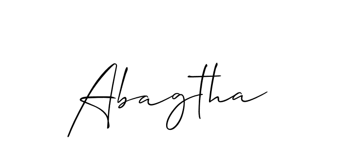 You should practise on your own different ways (Allison_Script) to write your name (Abagtha) in signature. don't let someone else do it for you. Abagtha signature style 2 images and pictures png