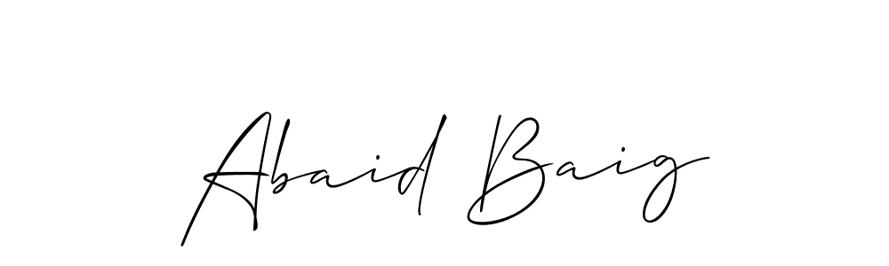 Similarly Allison_Script is the best handwritten signature design. Signature creator online .You can use it as an online autograph creator for name Abaid Baig. Abaid Baig signature style 2 images and pictures png