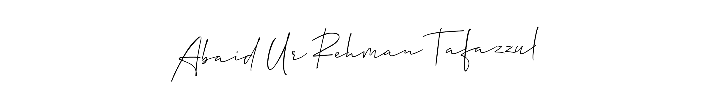 How to Draw Abaid Ur Rehman Tafazzul signature style? Allison_Script is a latest design signature styles for name Abaid Ur Rehman Tafazzul. Abaid Ur Rehman Tafazzul signature style 2 images and pictures png