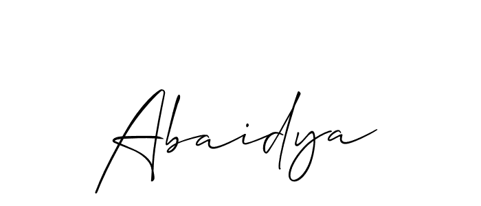 How to Draw Abaidya signature style? Allison_Script is a latest design signature styles for name Abaidya. Abaidya signature style 2 images and pictures png