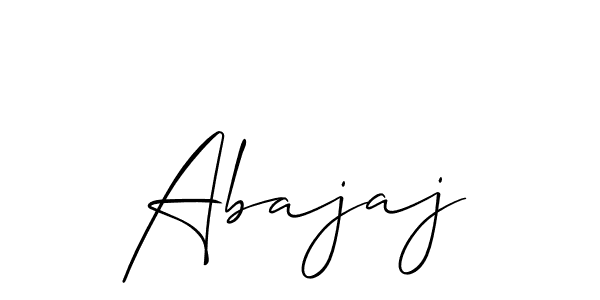 Design your own signature with our free online signature maker. With this signature software, you can create a handwritten (Allison_Script) signature for name Abajaj. Abajaj signature style 2 images and pictures png