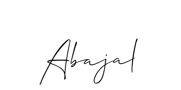 How to make Abajal signature? Allison_Script is a professional autograph style. Create handwritten signature for Abajal name. Abajal signature style 2 images and pictures png