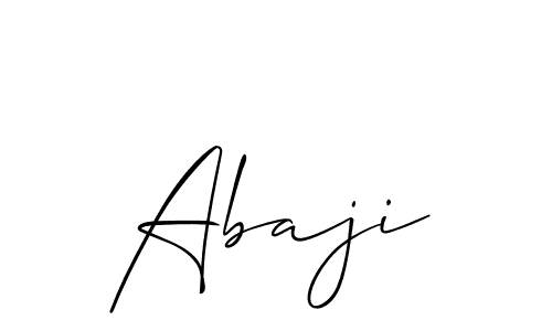 Use a signature maker to create a handwritten signature online. With this signature software, you can design (Allison_Script) your own signature for name Abaji. Abaji signature style 2 images and pictures png