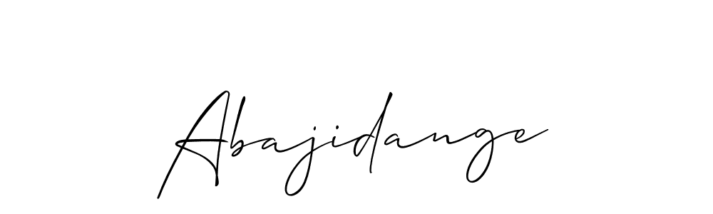 Make a short Abajidange signature style. Manage your documents anywhere anytime using Allison_Script. Create and add eSignatures, submit forms, share and send files easily. Abajidange signature style 2 images and pictures png