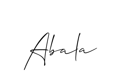 Use a signature maker to create a handwritten signature online. With this signature software, you can design (Allison_Script) your own signature for name Abala. Abala signature style 2 images and pictures png