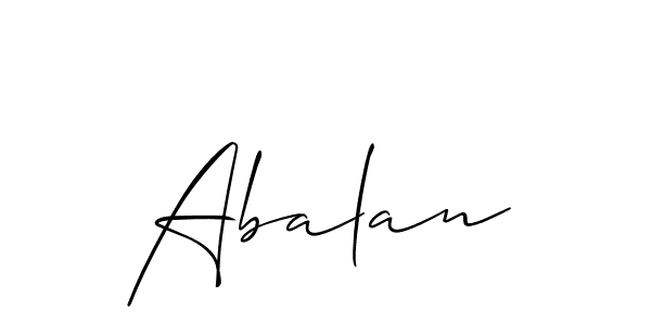 It looks lik you need a new signature style for name Abalan. Design unique handwritten (Allison_Script) signature with our free signature maker in just a few clicks. Abalan signature style 2 images and pictures png