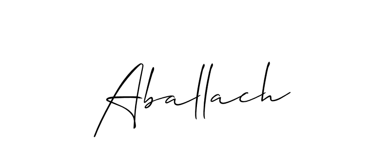 Make a short Aballach signature style. Manage your documents anywhere anytime using Allison_Script. Create and add eSignatures, submit forms, share and send files easily. Aballach signature style 2 images and pictures png