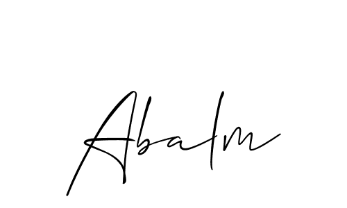 You can use this online signature creator to create a handwritten signature for the name Abalm. This is the best online autograph maker. Abalm signature style 2 images and pictures png